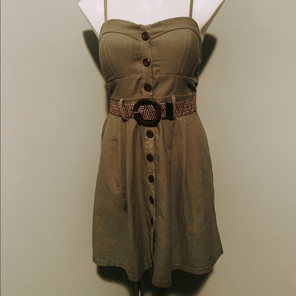 3/$25 - Mind code olive green dress